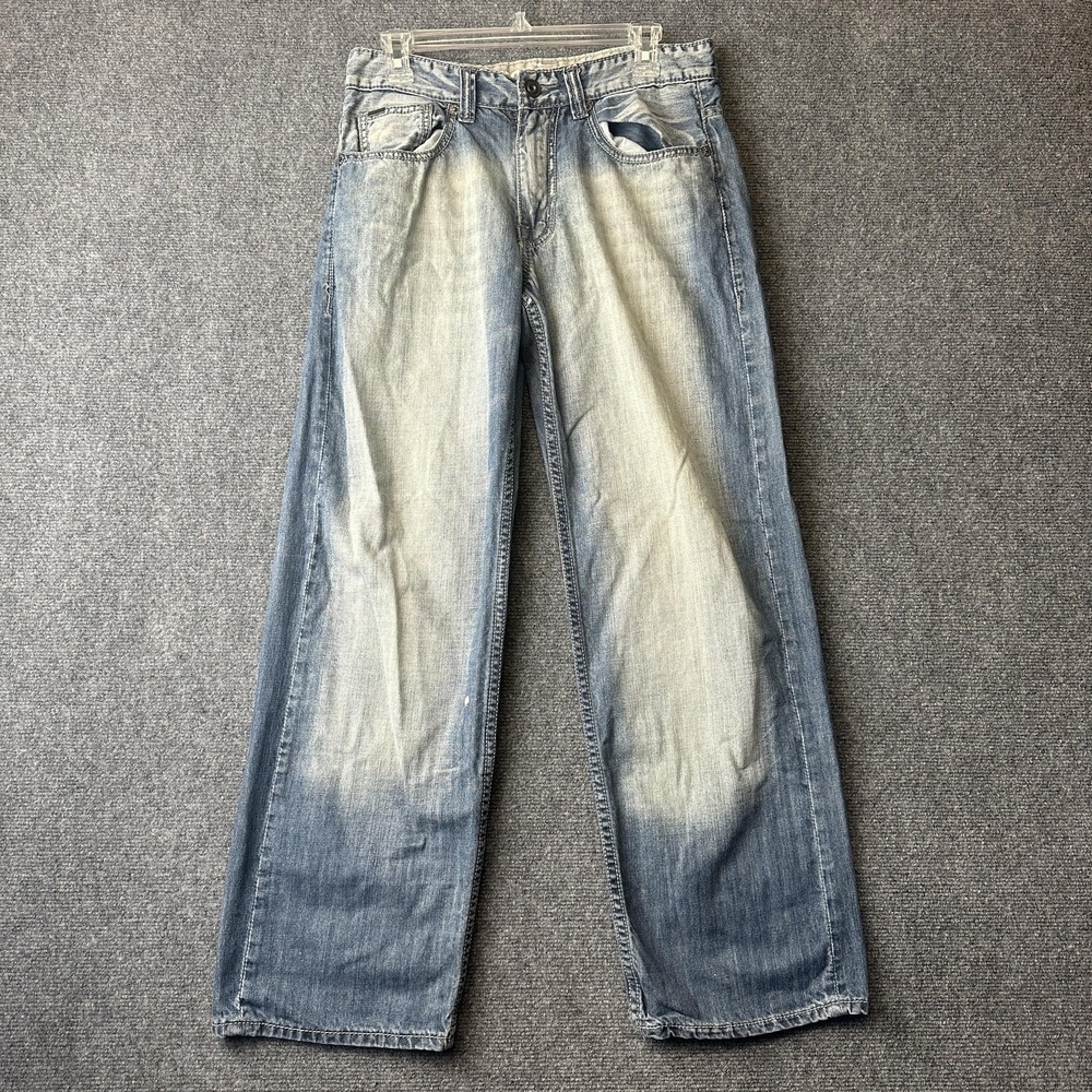 Ecko Unltd Jeans 30x32 Light Wash Relaxed Wide Leg Baggy Denim Faded Y2K 2000s